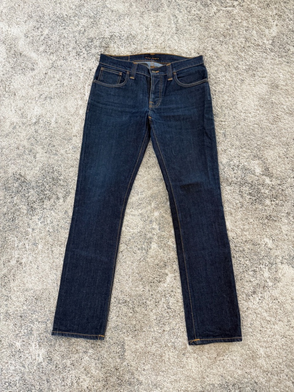 Nudie Jeans - Men's Dark Blue Straight Fit Jeans 33x32